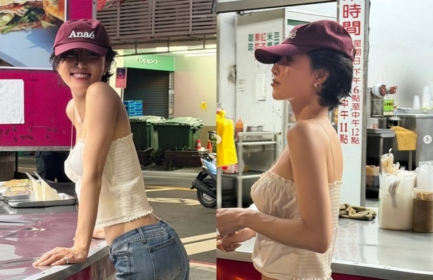 화사, 직각어깨에 볼륨감까지…튜브톱 입고 뽐낸 독보적 건강미 [N샷]