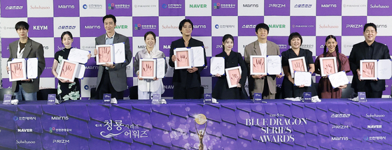 청룡시리즈어워즈 핸드프린팅 빛나는 주역들