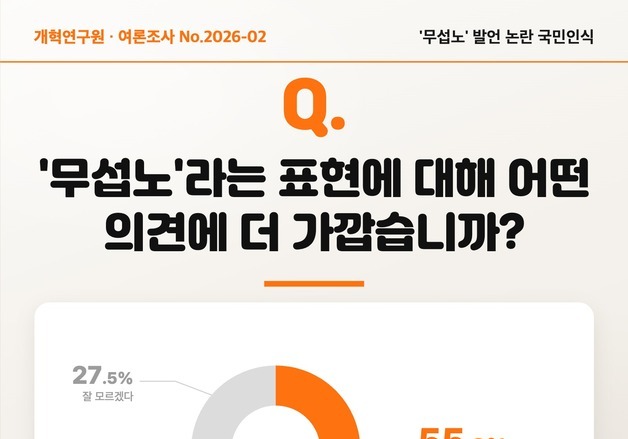 개혁신당 여론조사, '무섭노'는 지역 사투리 55.8%…일베식 표현 16.7%