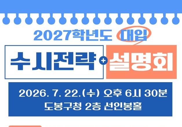 도봉구 '티처스' 김창식 소장과 2027학년도 수시 전략 설명회