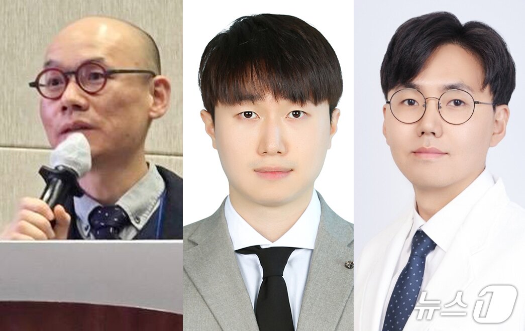 본문 이미지 - 사진 왼쪽부터 원광대학교 대전치과병원 구강악안면외과 김봉철 교수(교신저자), 원광대학교 대전치과병원 구강악안면외과 윤석민 전공의(공동 제1저자), 원광대학교 대전치과병원 구강악안면외과 유정훈 박사(공동 제1저자). (원광대학교 대전치과병원 김봉철 교수 연구팀 제공. 재판매 및 DB금지) 2026.7.8/뉴스1