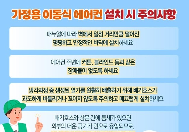 "틀어도 뜨뜻미지근" 이동식 에어컨…방 한 칸 식히는 데도 하세월