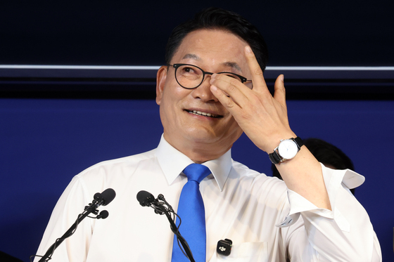 당권 도전 송영길 '옅은 미소'