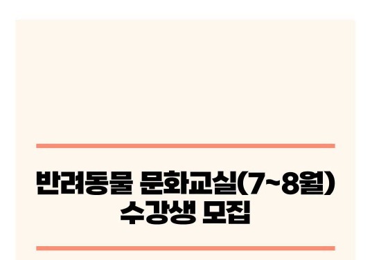 구미시, 반려동물 문화교실 28개 강좌 12월까지 운영
