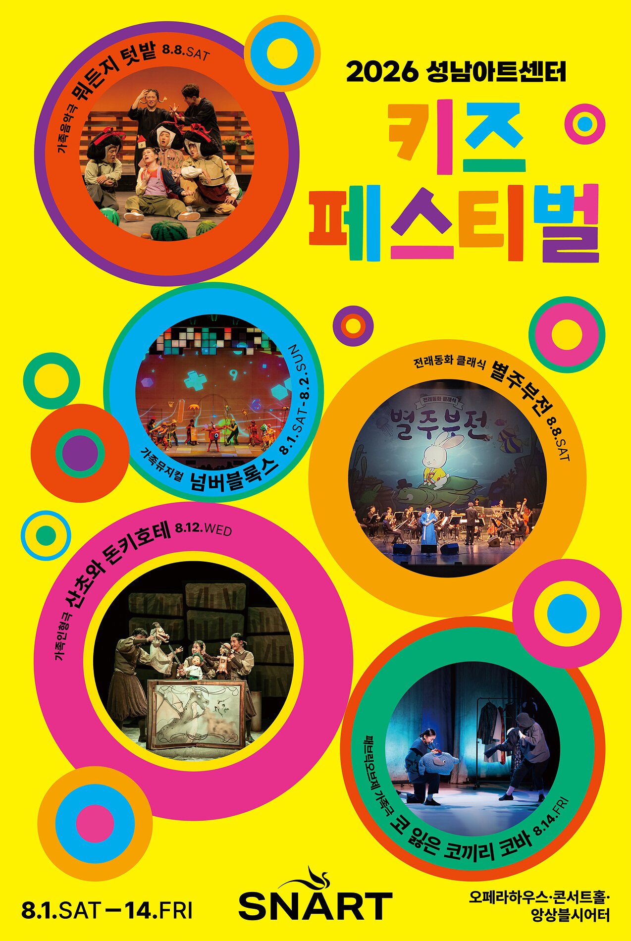 본문 이미지 - 2026 성남아트센터 키즈 페스티벌 포스터(성남문화재단 제공)