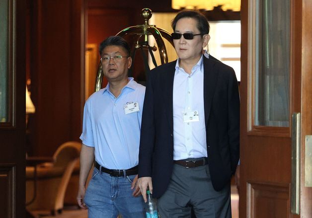 이재용 회장, 美 선밸리 한진만 사장과 동행…파운드리 협력 주목