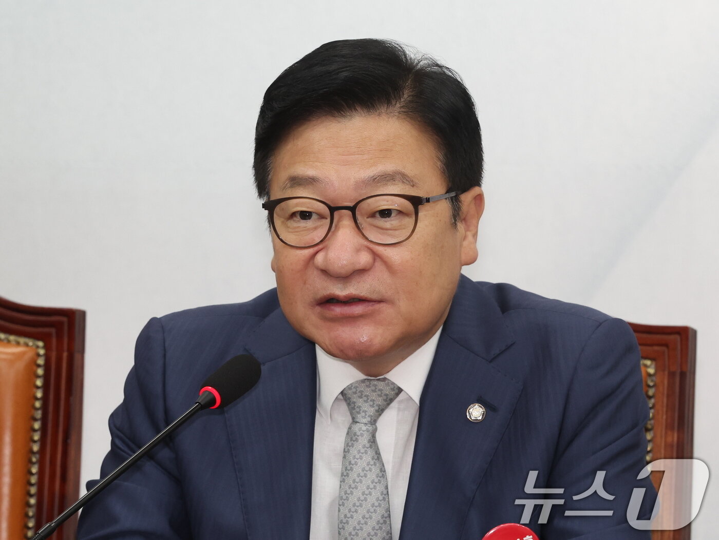 본문 이미지 - 정점식 국민의힘 원내대표가 9일 오전 서울 여의도 국회에서 열린 최고위원회의에서 모두 발언을 하고 있다. 2026.7.9 ⓒ 뉴스1 황기선 기자