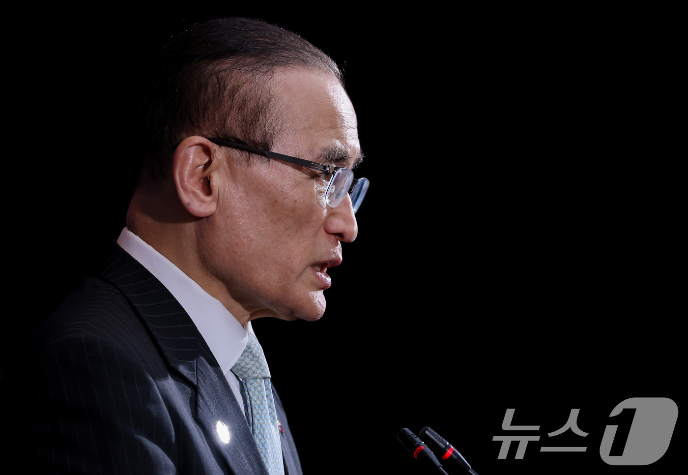 (울란바타르(몽골))=뉴스1) 이재명 기자 = 위성락 안보실장이 9일(현지시간) 몽골 울란바타르 대한민국 프레스센터에서 한-몽골 정상회담 관련 브리핑을 하고 있다. 2026.7.9 …