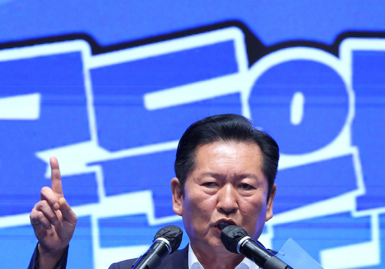 정견 발표 나선 정청래