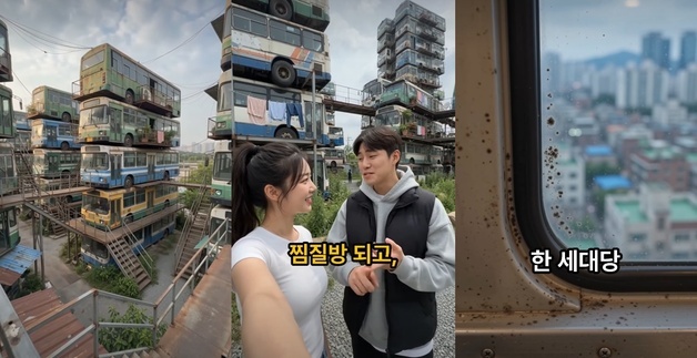 "여름엔 찜질방 겨울엔 냉동고…너나 가라, 폐버스 주택" 조롱밈 폭발