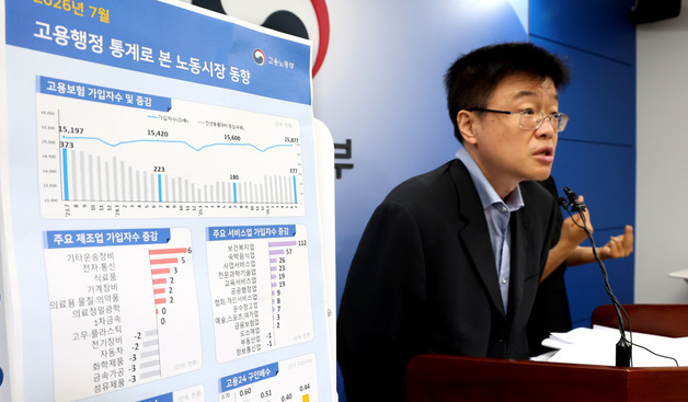 고용노동부,  7월 노동시장 동향 발표