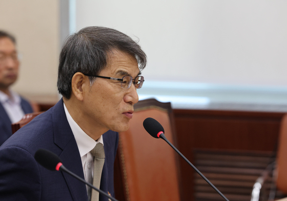 발언하는 노태악 전 선관위원장