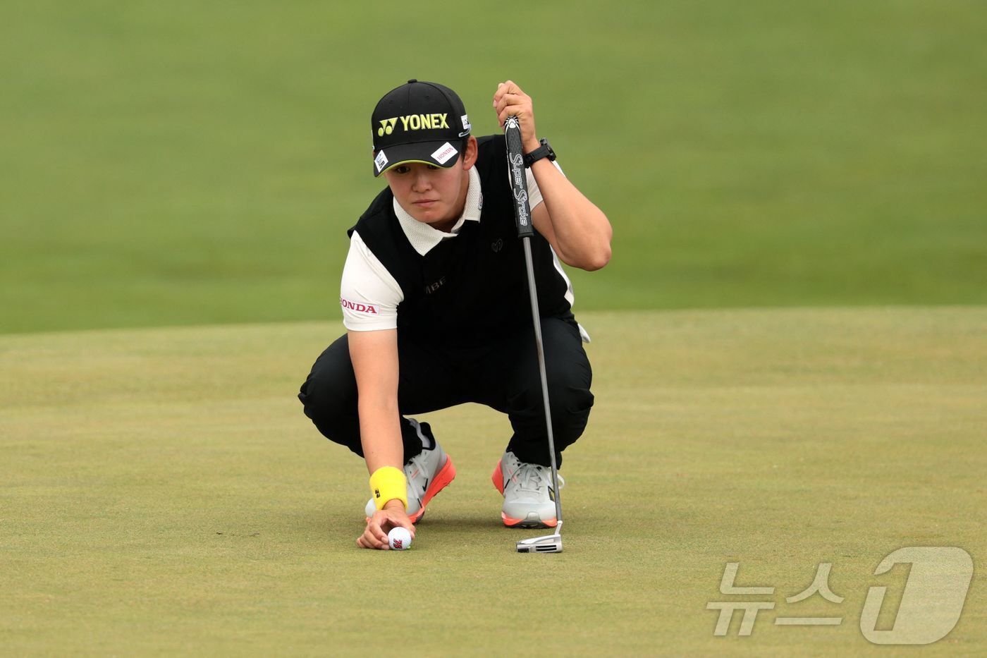 본문 이미지 - LPGA투어 포틀랜드 클래식 2연패를 노리는 이와이 아키에. ⓒ AFP=뉴스1