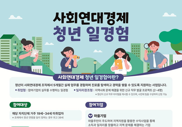 태안군, 미취업 청년 사회연대경제 분야 진로 돕는다