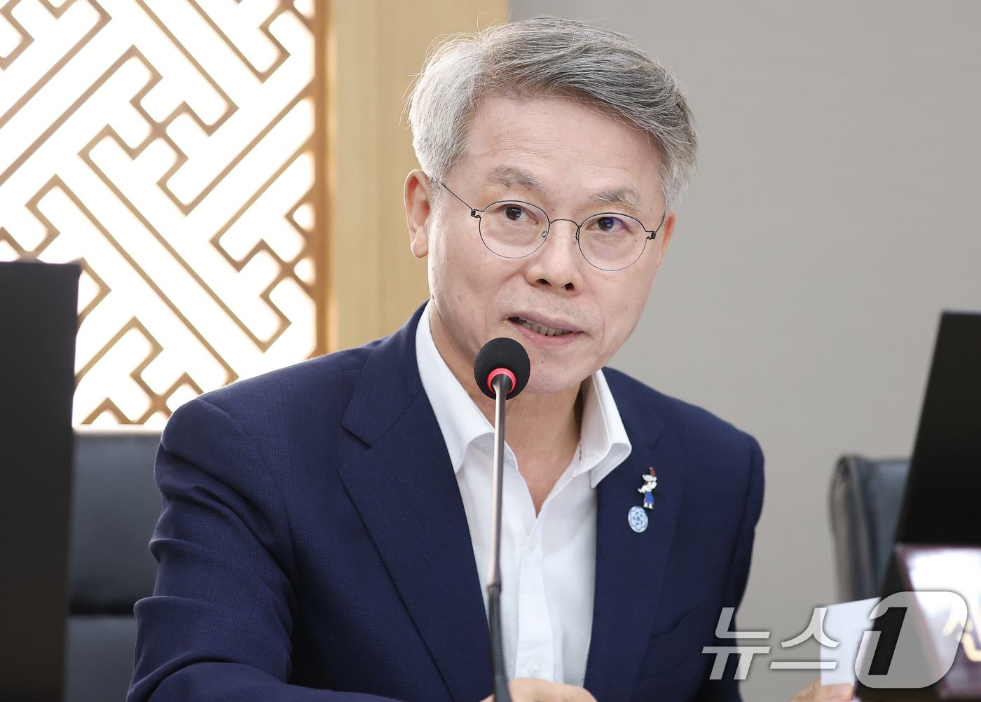 (세종=뉴스1) 허경 기자 = 민형배 전남광주통합특별시장이 11일 정부세종청사에서 열린 국무회의에서 발언하고 있다. (청와대통신사진기자단) 2026.8.11/뉴스1