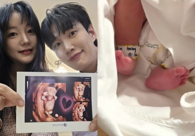 '득남' 김기리, 생후 5일째 된 아들 공개…♥문지인에 "내사랑 지분 100%는 아내"