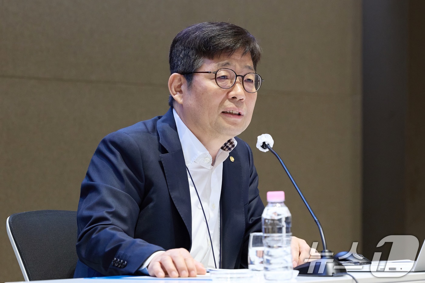 (서울=뉴스1) = 유상대 한국은행 부총재가 11일 오전 서울시 중구 한국은행에서 열린 기자간담회에서 발언하고 있다. (한국은행 제공. 재판매 및 DB금지) 2026.8.11/뉴스 …