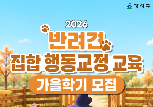 강서구, '반려견 집합행동 교정' 가을학기 개강…"20가구 모집"
