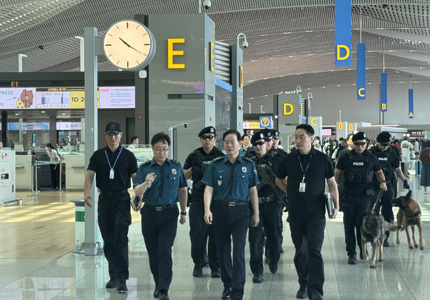 한창훈 인천경찰청장, 인천공항·인천항 치안 현장 점검