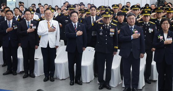 이재명 대통령, 국립소방병원 개원식