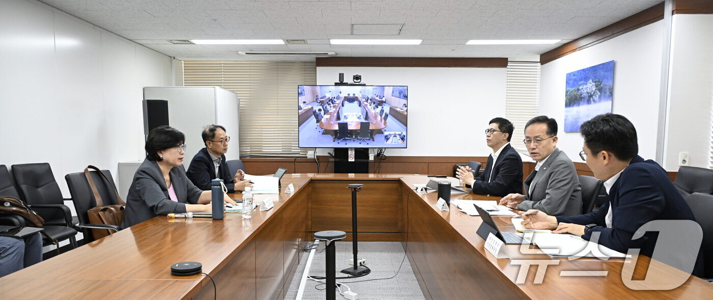 (서울=뉴스1) = 이형일 재정경제부 차관이 12일 서울 종로구 정부서울청사에서 열린 '2026년 8월 일자리 전담반(TF)'을 주재하고 있다. (재정경제부 제공. 재판매 및 DB …