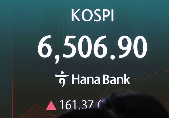장중 6500선 돌파한 코스피