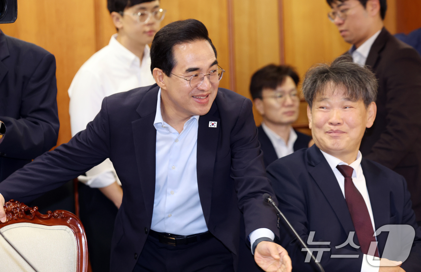 (서울=뉴스1) 김명섭 기자 = 박홍근 기획예산처 장관이 12일 오전 서울 종로구 세종대로 정부서울청사에서 열린 대한민국 2045전략수립위원회 2차 회의에 참석하고 있다. 2026 …