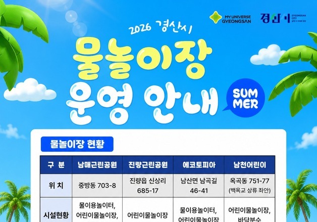 '강수량 평년 57%' 경북 경산시, 야외 물놀이장 연장 '철회'