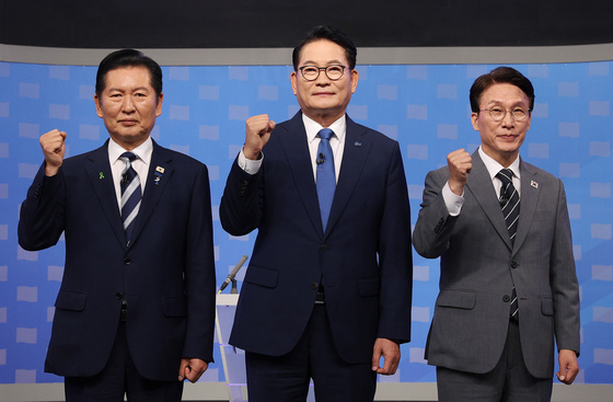 정청래 "宋, 귀감되는 원로되길" 송영길 "鄭, 대단한 양반"…칭찬타임