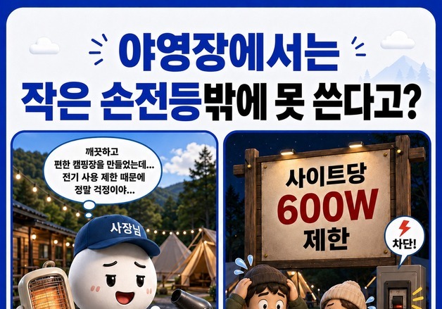 [옴부즈만 규제망치] "이제 캠핑도 따뜻하게"…야영장 전기사용량 한도 늘어난다