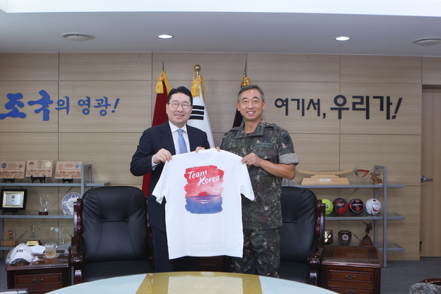이상현 AG 선수단장, 국군체육부대 방문…국가대표 선전 기원