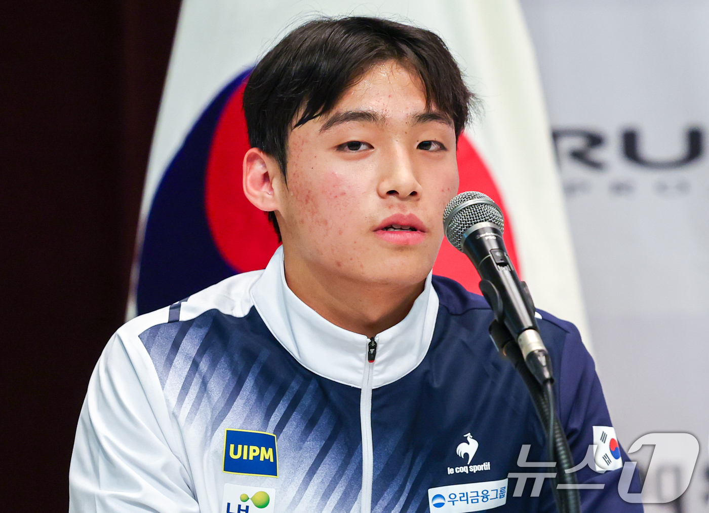 (진천=뉴스1) 안은나 기자 = 근대5종 국가대표 김영하가 13일 충북 진천선수촌에서 열린 2026 아이치·나고야 아시안게임 대한근대5종연맹 미디어데이에서 각오를 밝히고 있다. 2 …