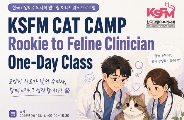 고양이 수의사 위한 원데이 클래스…9월 13일 KSFM 캣 캠프 개최