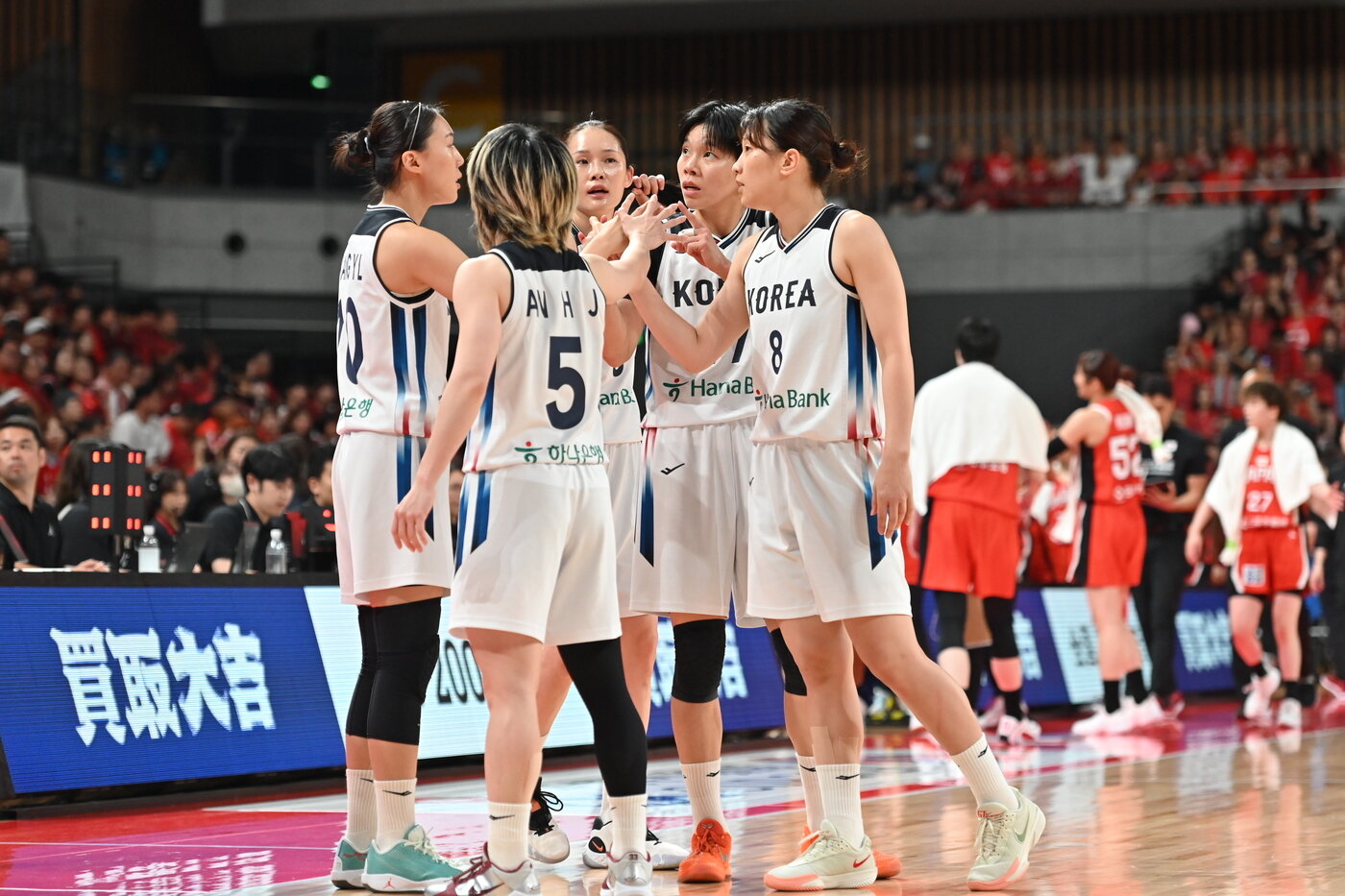 본문 이미지 - 한국 여자농구 대표팀은 14일 일본 도쿄에서 열린 일본과 2차 평가전에서 77-78로 석패했다. (일본농구협회 제공)