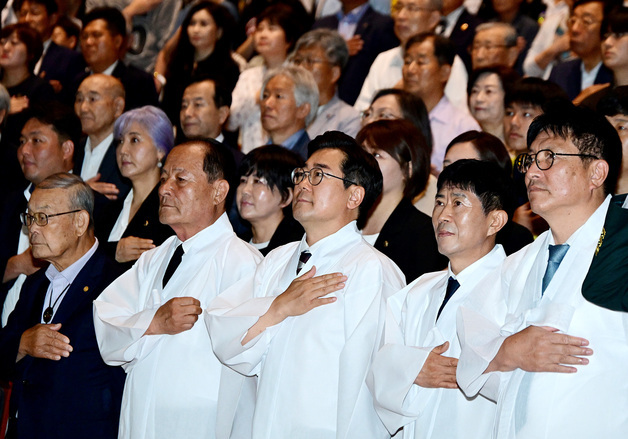 인천시, 제81주년 광복절 행사…박찬대 "위대한 인천 미래 열겠다"