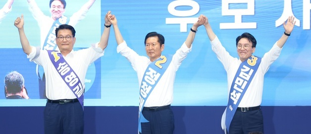 '누적 과반' 김민석 "머리 숙여 감사"…정청래 "호남 선택 옳다"