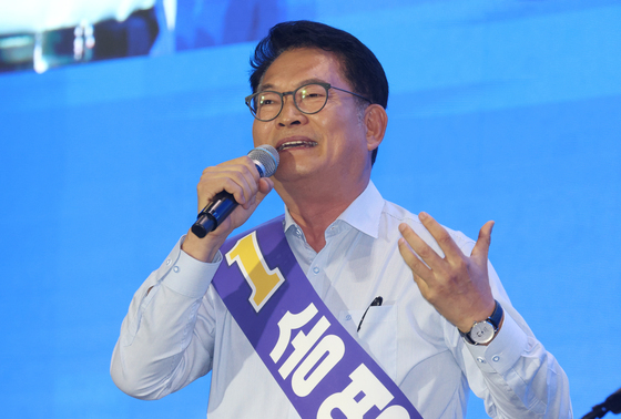 지지 호소하는 송영길 후보