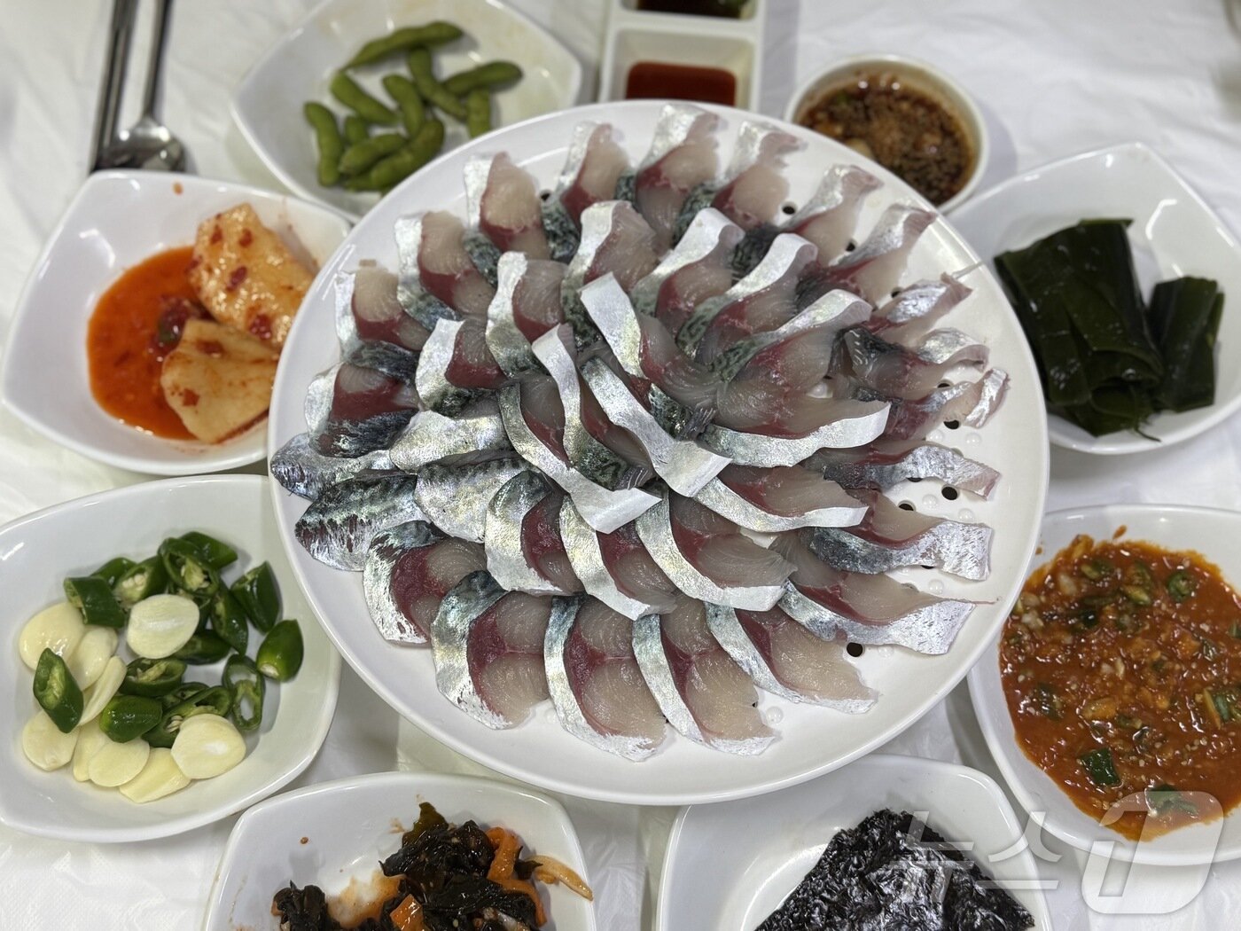 본문 이미지 - 통영에선  연화도에서 자란 고등어를 싱싱한 회로 즐길 수 있다.ⓒ 뉴스1 윤슬빈 관광전문기자