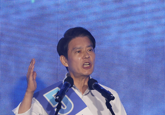 정견발표하는 한민수 후보
