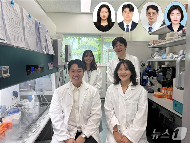 본문 이미지 - 상단 왼쪽부터 성균관대학교 이가은 박사과정, 안중호 교수, 분당차병원 임재준 교수, 차의과학대학교 강윤정교수, 하단 앞줄 KAIST 류민수 박사과정, 안송이 교수, 하단 뒷줄 강나영 석사과정, 정진우 박사과정. (KAIST 제공. 재판매 및 DB금지) 2026.8.18/뉴스1