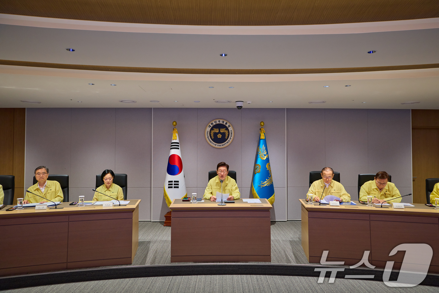 (서울=뉴스1) 허경 기자 = 이재명 대통령이 18일 청와대에서 열린 을지 국가안전보장회의에서 발언을 하고 있다. (청와대 제공. 재판매 및 DB 금지) 2026.8.18/뉴스1