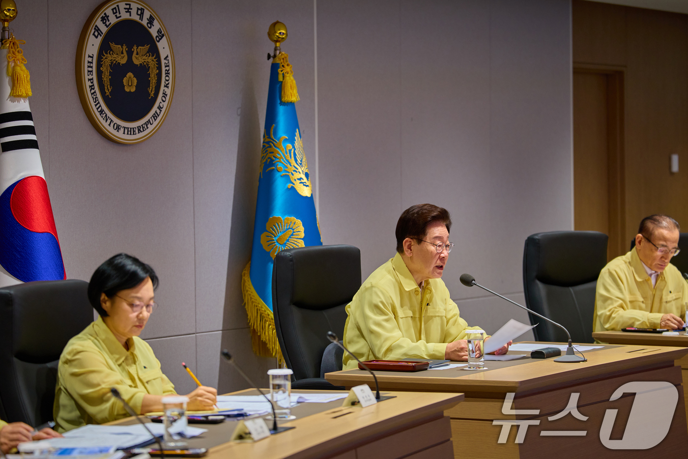 (서울=뉴스1) 허경 기자 = 이재명 대통령이 18일 청와대에서 열린 을지 국가안전보장회의에서 발언을 하고 있다. (청와대 제공. 재판매 및 DB 금지) 2026.8.18/뉴스1