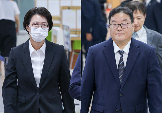 '쿠팡 수사외압 의혹' 3차 공판 출석하는 김동희·엄희준 검사