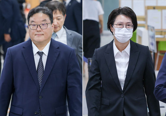 '쿠팡 수사외압 의혹' 3차 공판 출석하는 엄희준·김동희 검사