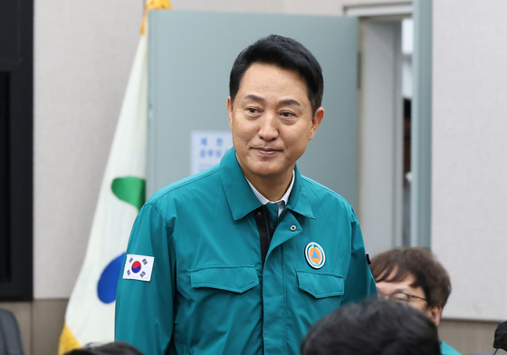 민방위복 입은 오세훈 시장