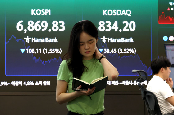 코스피·코스닥 '하락 마감'