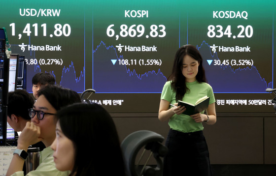 코스피·코스닥 '동반 하락 마감'