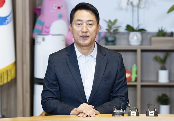 용산 어린이정원 공공임대주택 관련 발언하는 오세훈 시장