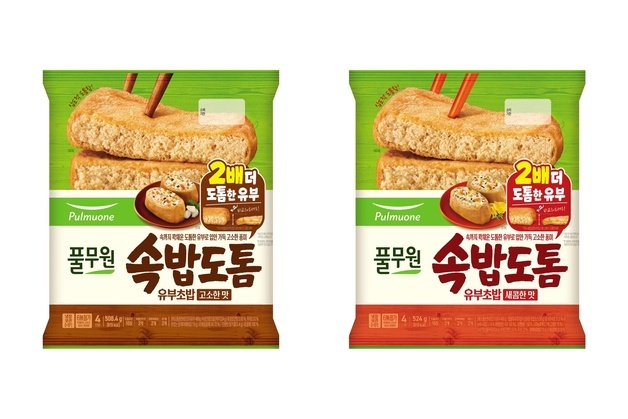 "유부피 두께 2배로 늘렸다"…풀무원, '속밥도톰 유부초밥' 출시