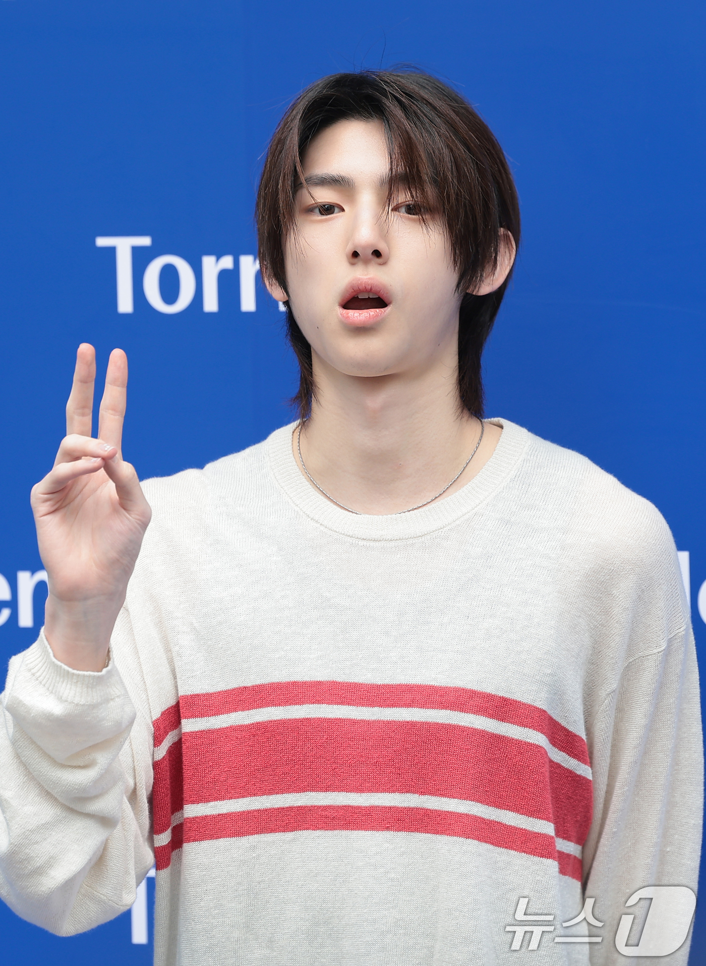 (서울=뉴스1) 권현진 기자 = 그룹 코르티스(CORTIS)의 주훈이 19일 서울 성동구 트렌드팟 바이 올리브영N 성수에서 진행된 '딥 다이브 뉴스(DEEP DIVE NEWS)' …